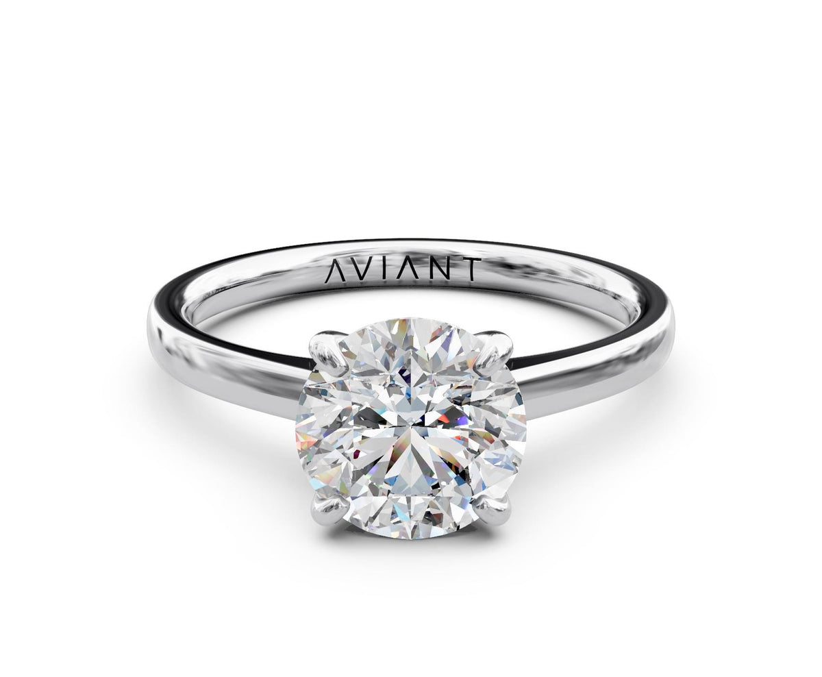 Ruby Solitaire engagement ring in 14k white gold