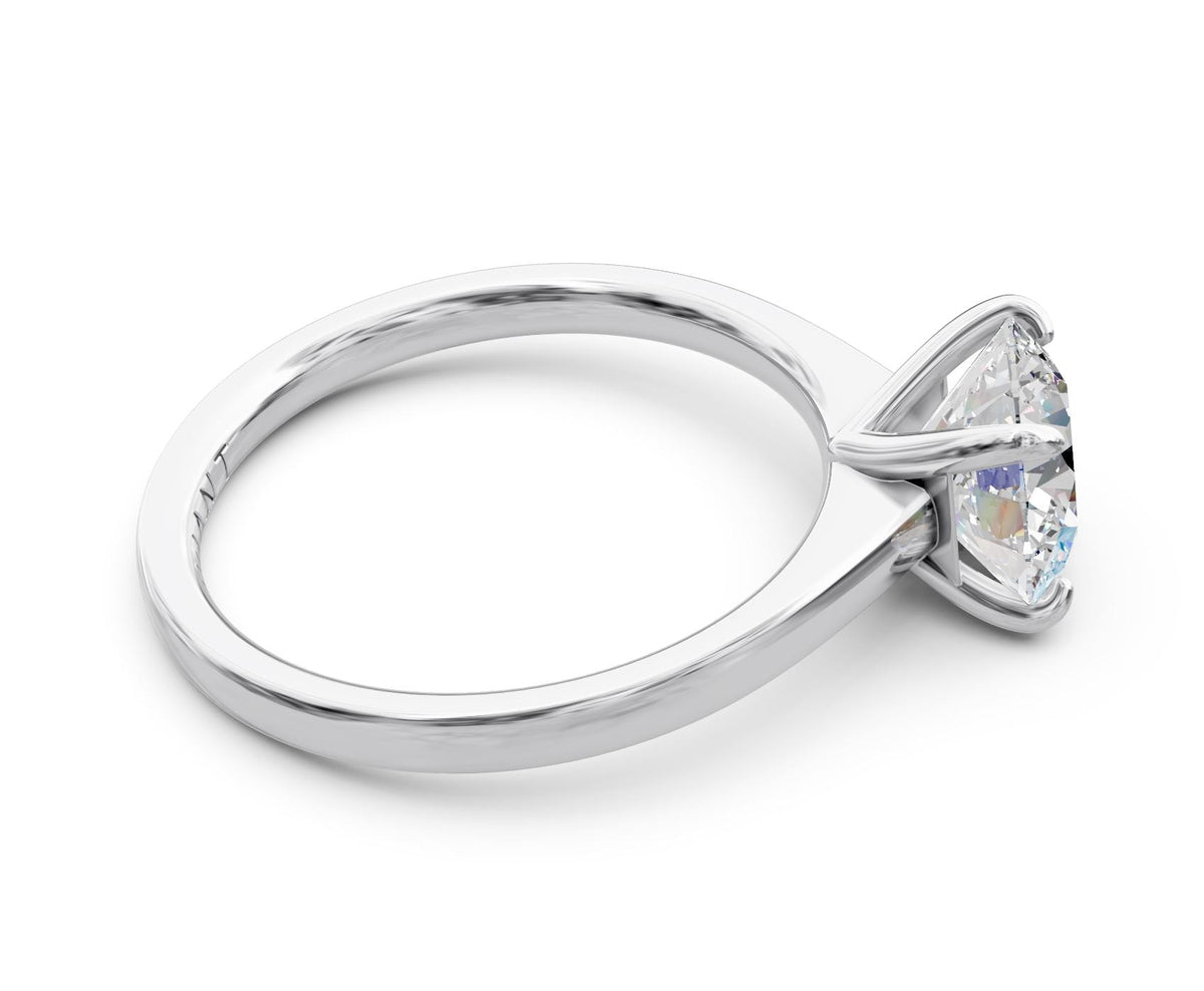 Ruby Solitaire engagement ring in 14k white gold