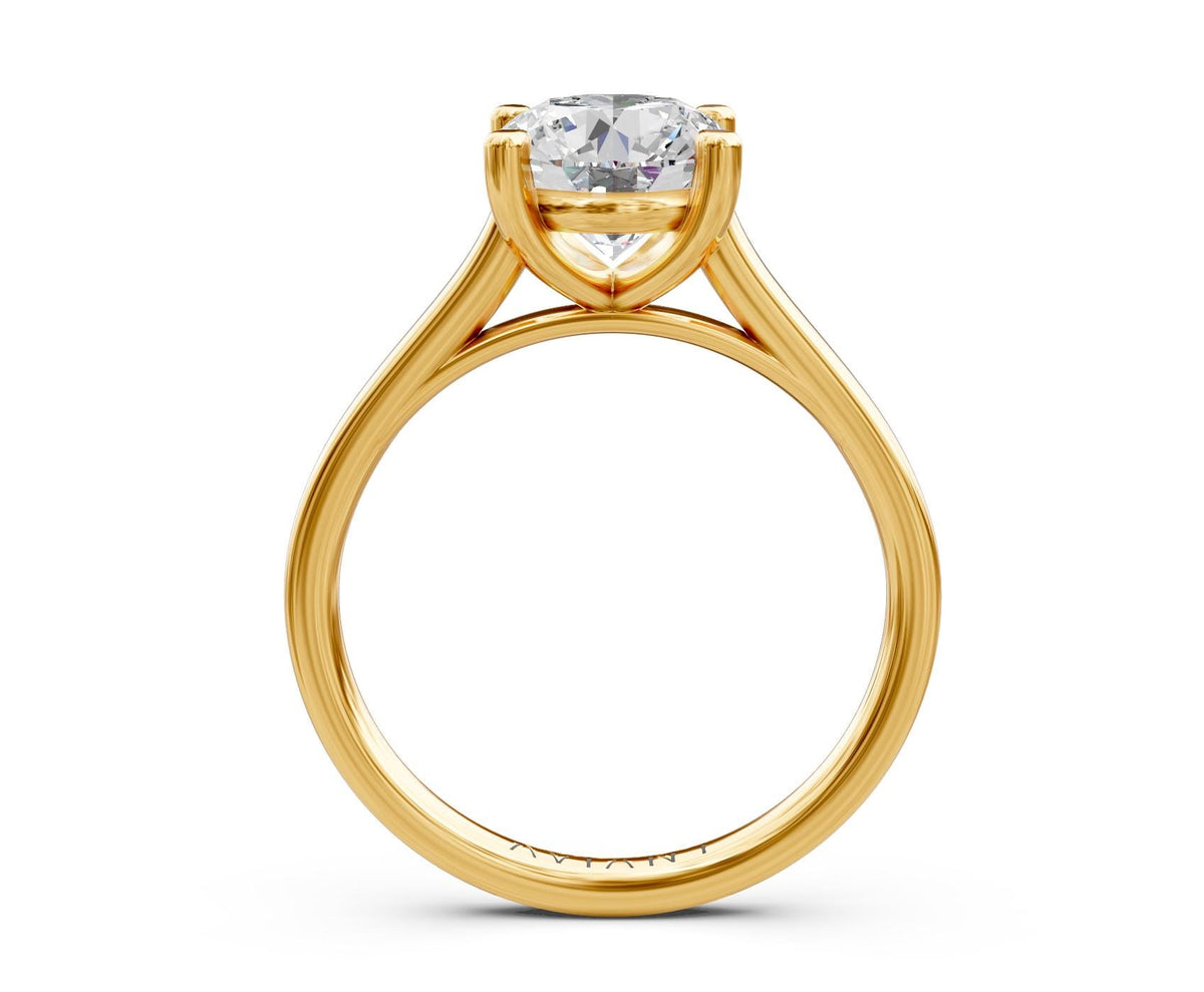 Elodie Solitaire engagement ring in 14k yellow gold