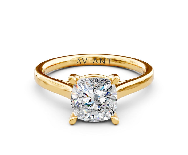 Yvette Solitaire with 1ct Cushion Lab Diamond