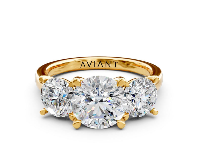 Cecilia Three-Stone with 1ct Round Lab Diamond