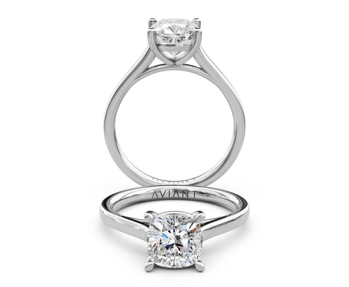 Yvette Solitaire engagement ring in 14k white gold