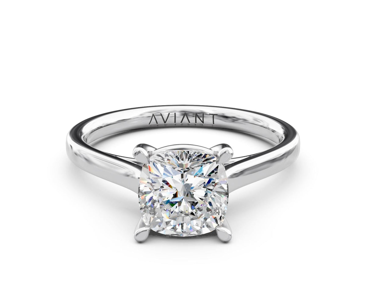 Yvette Solitaire engagement ring in 14k white gold
