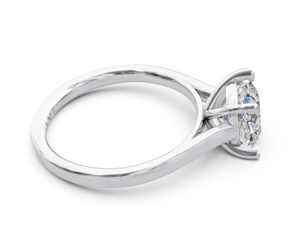Yvette Solitaire engagement ring in 14k white gold