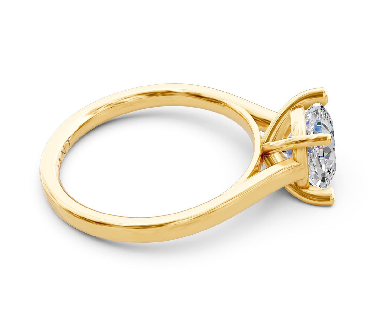 Yvette Solitaire engagement ring in 14k yellow gold