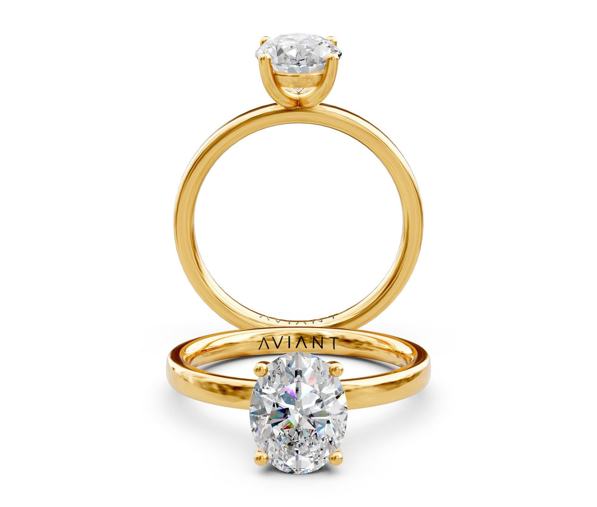 Scarlett Solitaire engagement ring in 14k yellow gold