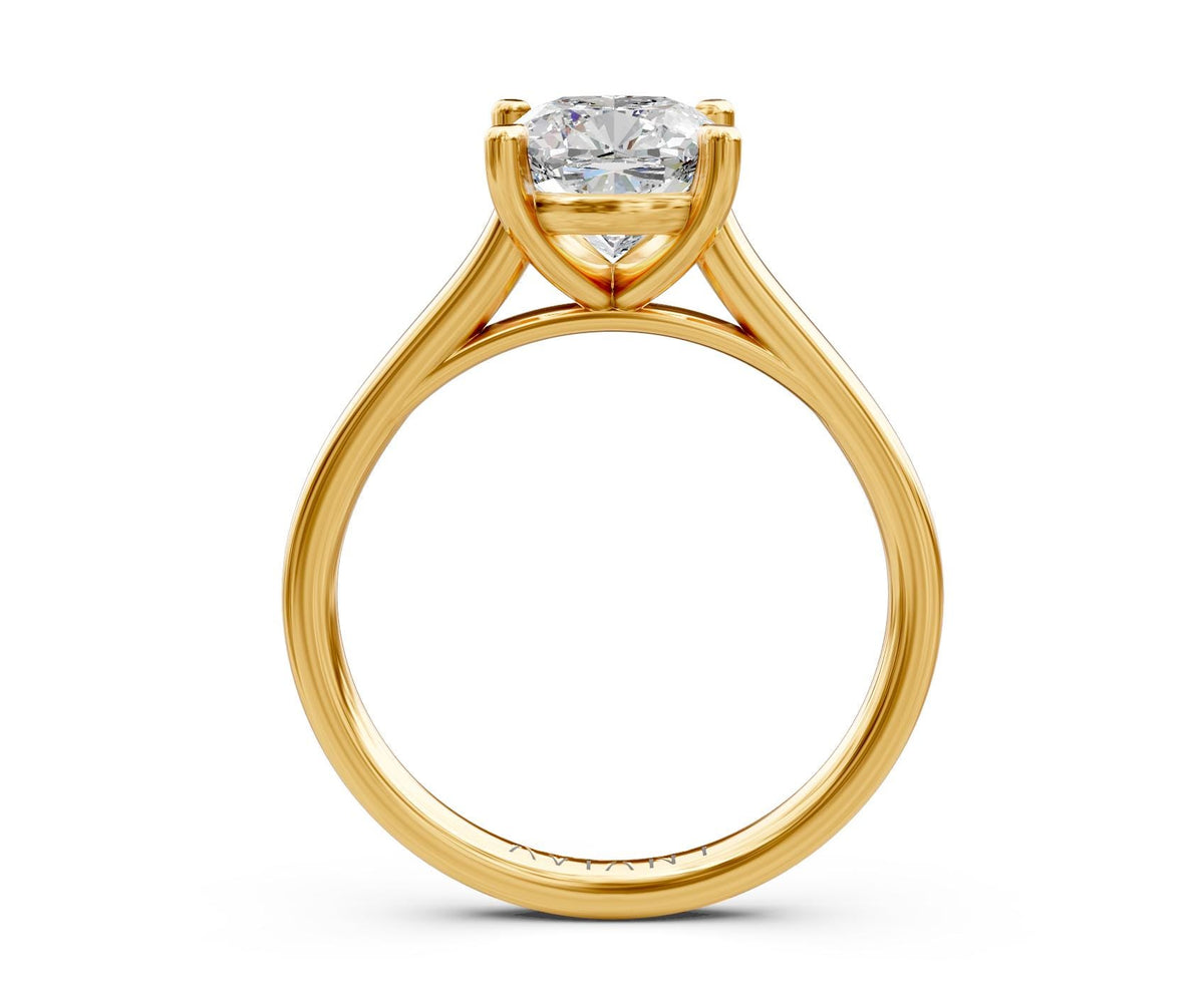 Yvette Solitaire engagement ring in 14k yellow gold